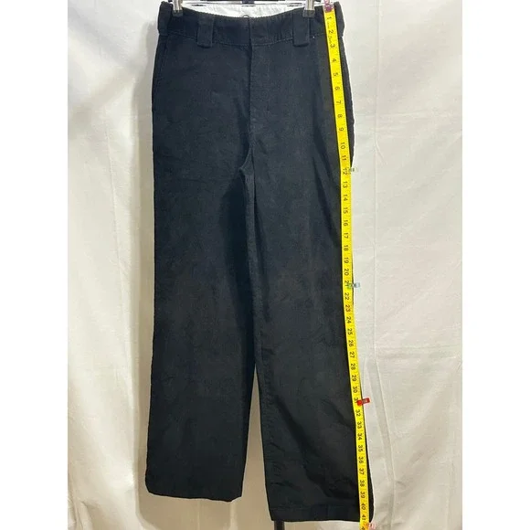 Dickies Black Corduroy Straight Leg Women 4R Casual Pants - Picture 5 of 12